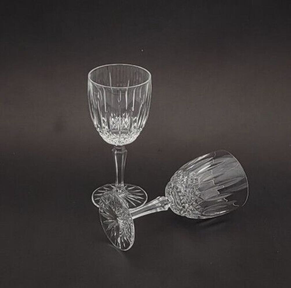 Vtg Mikasa Crystal Old Dublin Set of 2 Wine Goblet Glass 6 1/2" Discontinued